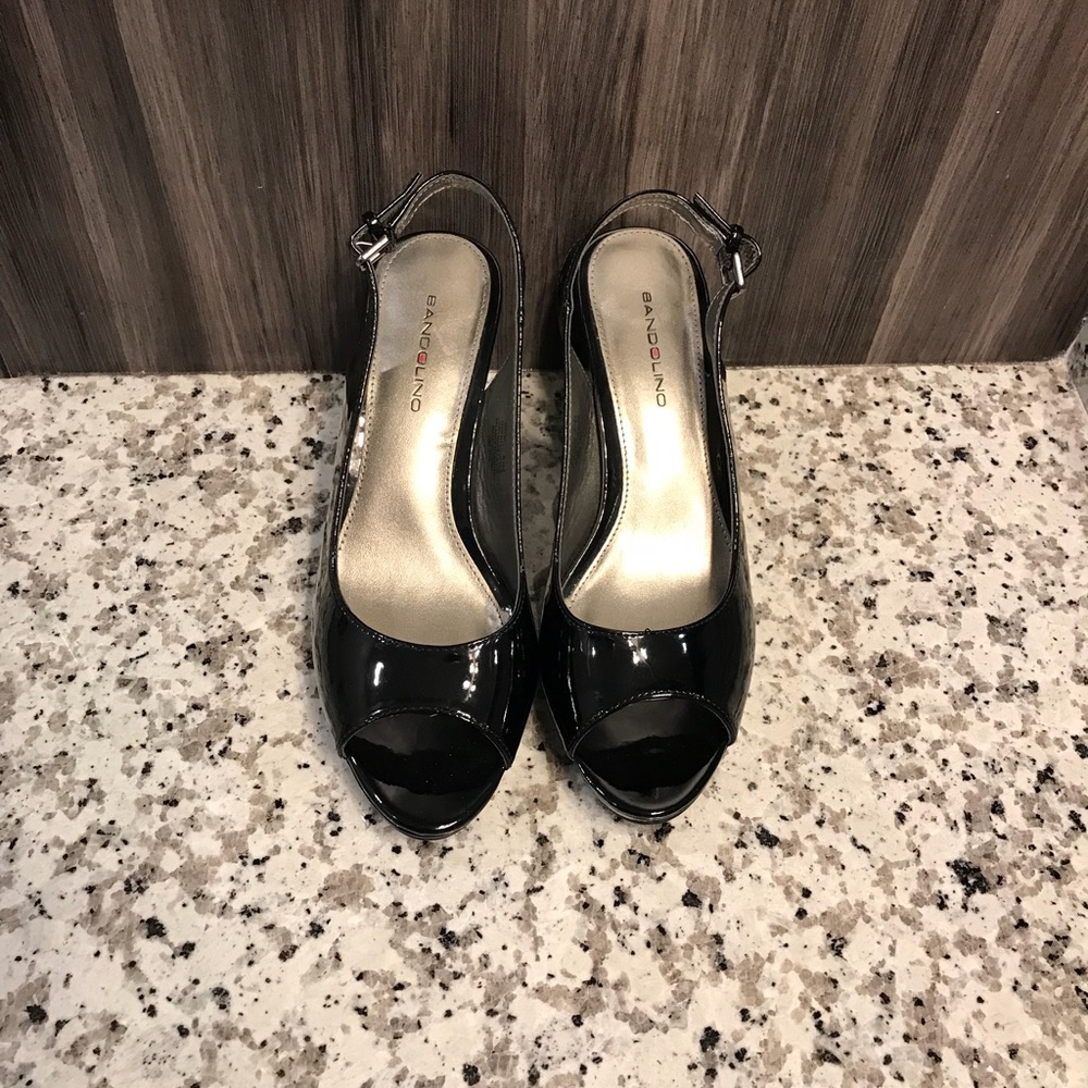 BNWOT/ Black Patton Leather Size 8/half